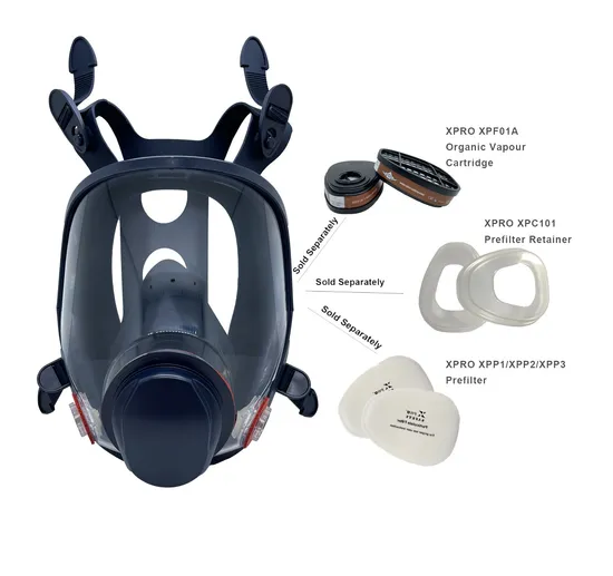 Full Face Dustproof Gas Mask Glasses Reusable Respirator Filter Activated Filter Carbon Mask
