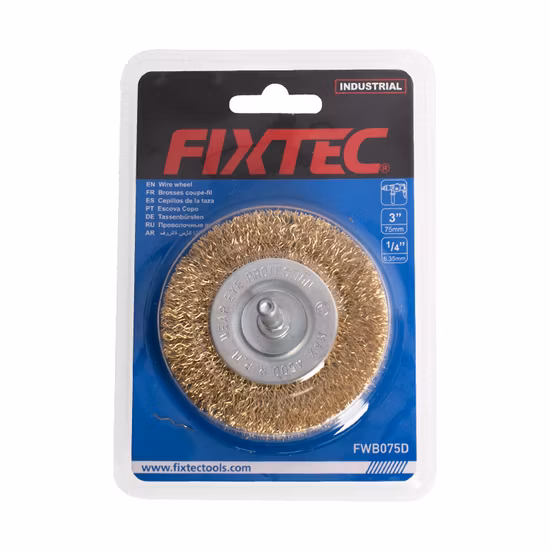 Коническая щетка Fixtec из нержавеющей стали с металлической проволокой Аксессуары для электроинструментов
